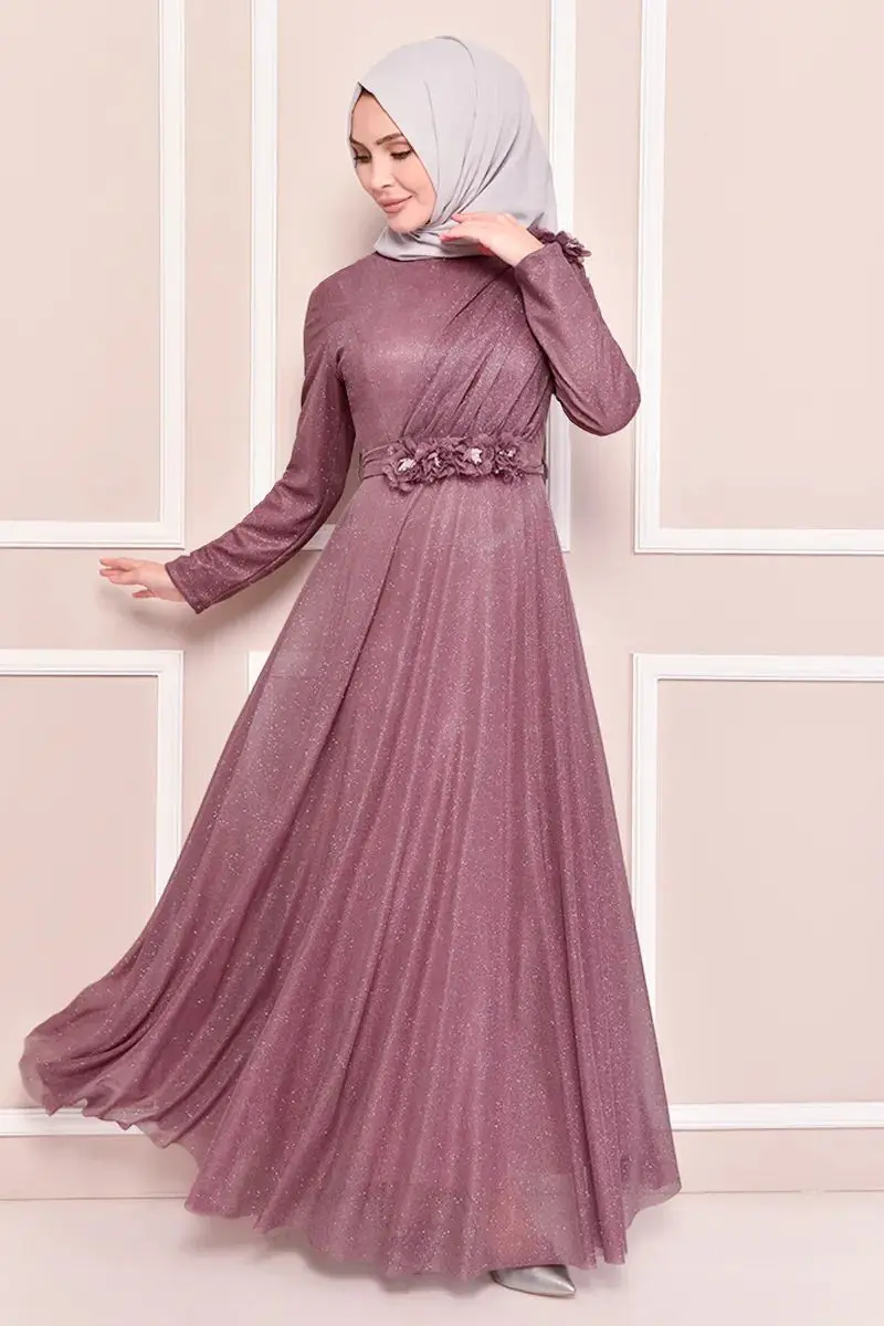 

2022 NEW SEASON SİMLİ DRESS/ELEGANT STYLISH SİMLİ DRESS/MUSLIM HIJAB DRESS ABİYE GK67