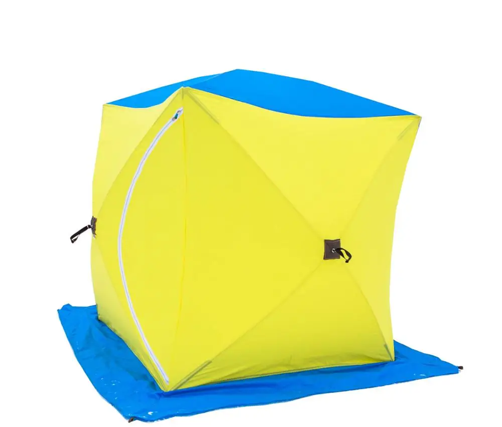 Палатка куб 1 8*1 8 для 2-3 человек Зимняя рыбацкая палатка. Палатка трехслойная. Туристическая палатка. Теплая палатка для рыбаков Палатки Укрытия Кемпинг Походы.