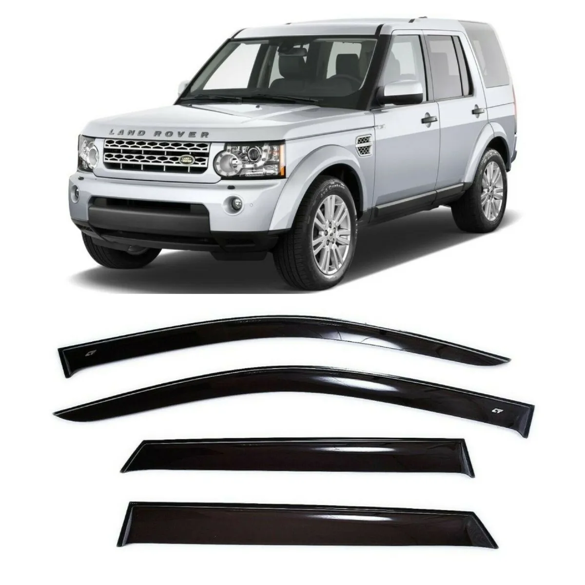Дефлекторы окон Cobra Tuning L10104 на авто Land Rover Discovery 4 IV 5d 2004 2015 шт./комп. ветровики от