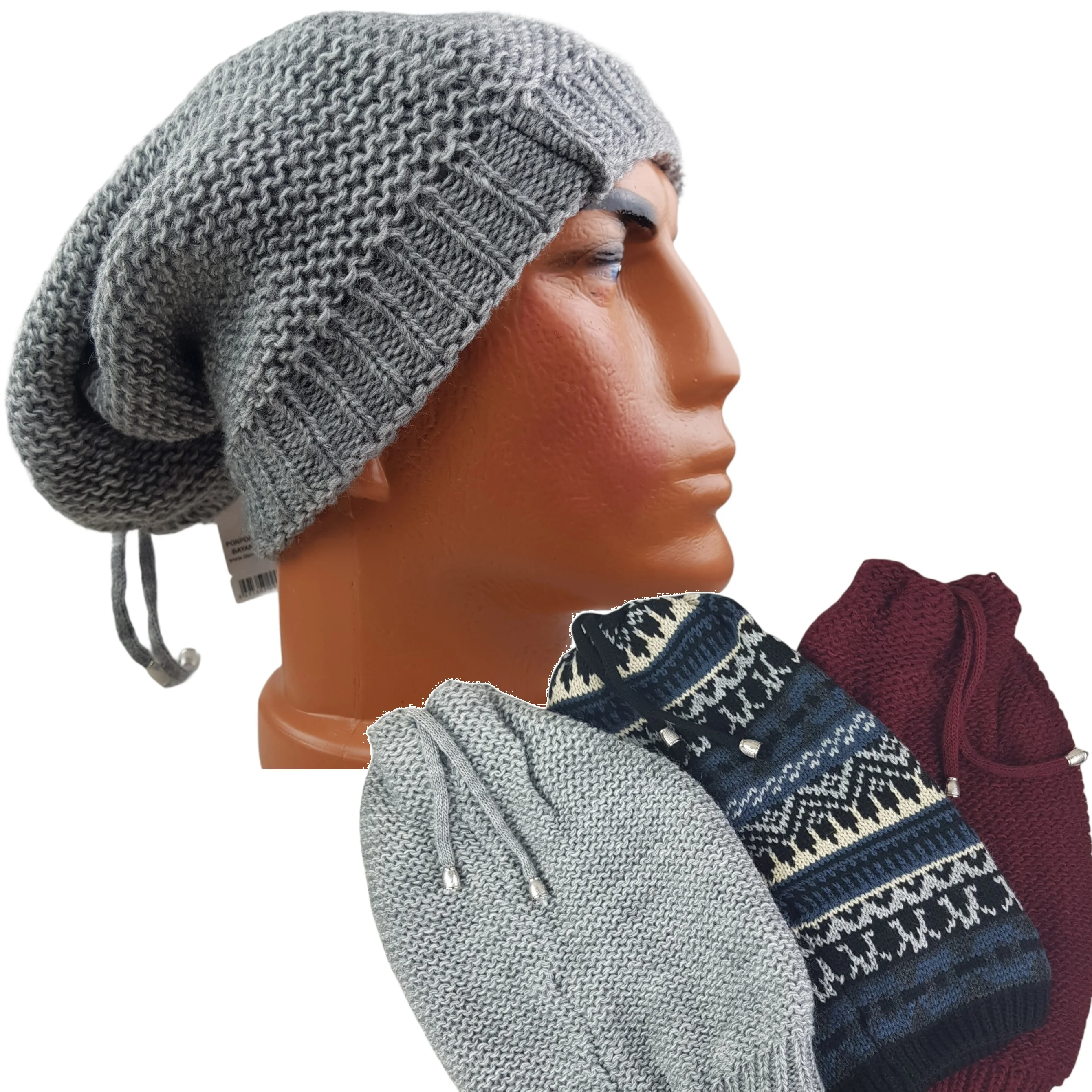 

Casual Unisex Long Beanie Knitted Skull Cap Hat Winter Warm Couple Lovers Berets Men Women Girl Boy Street Wear Accessories