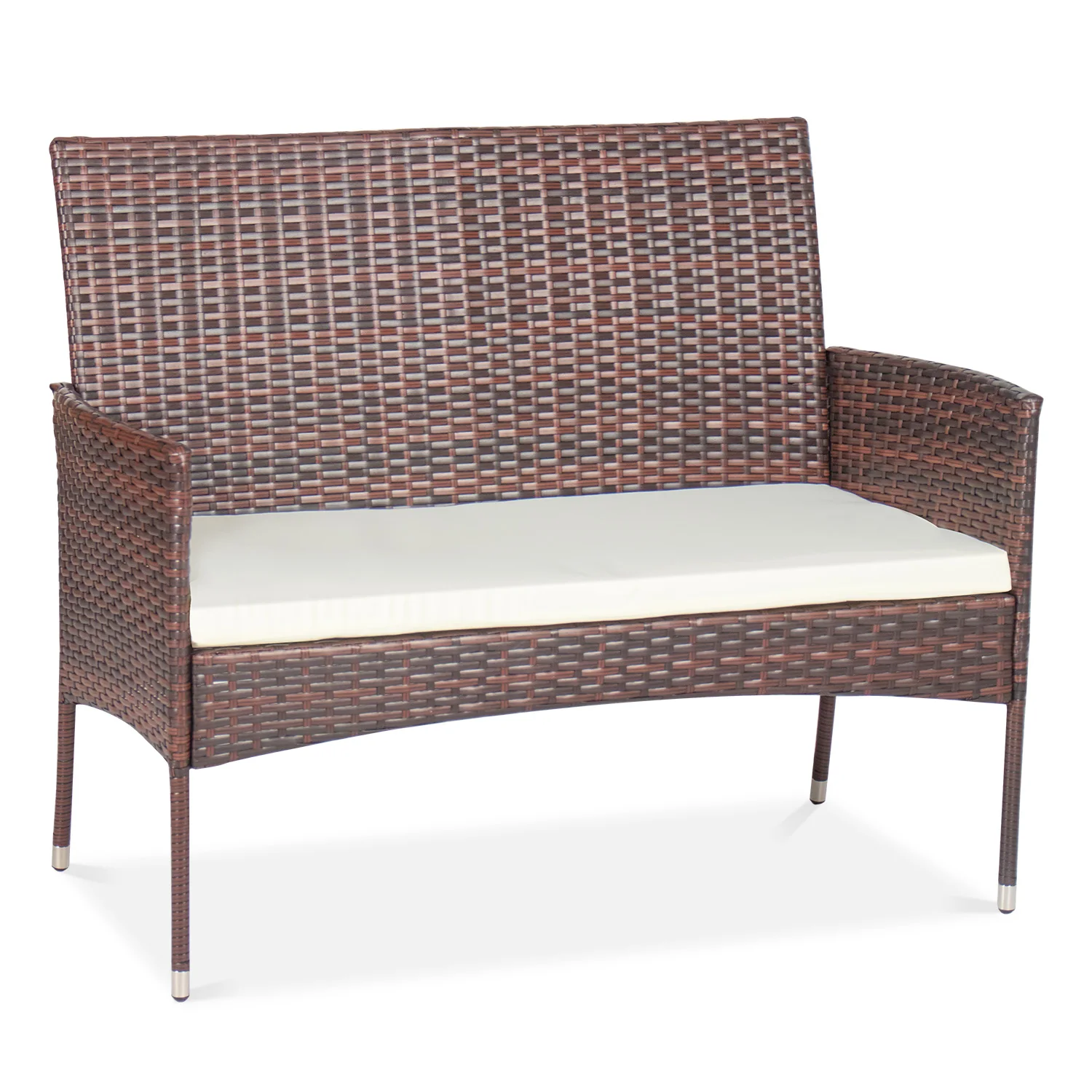 

Clearance Sale 4 Pieces Outdoor Furniture Rattan Chair & Table Patio Set Outdoor Wicker Sofa for Garden Backyard Porch Poolside