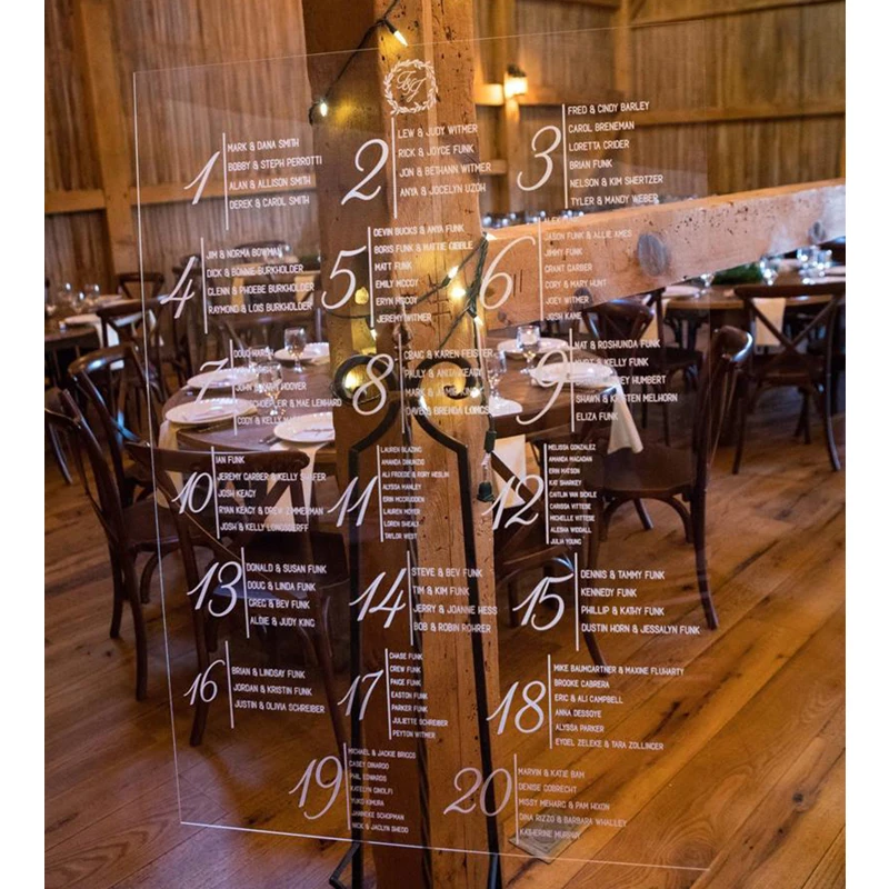 Индивидуальная акриловая таблица для сидений свадебных табличка индивидуальный