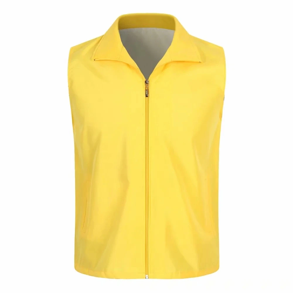 Factory price!1PCS Free Custom Design Zip Vests Print Logo Men Woman High visibility Safety Work Vest Workwear Uniform | Мужская одежда