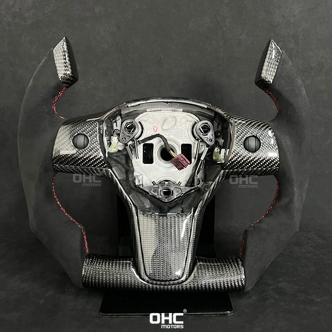 

Real Carbon Fiber Steering Wheel Compatible for Tesla Model 3 Model Y
