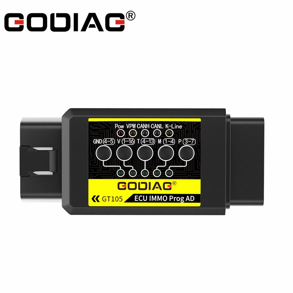 GODIAG GT105 ECU IMMO ключевой программатор AD OBD II разъем блока управления для
