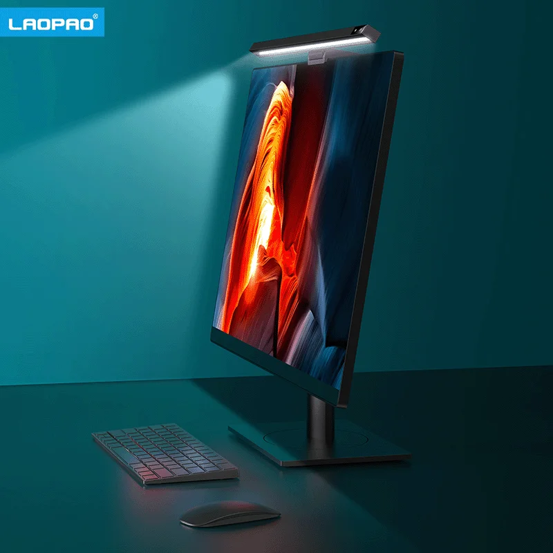 LAOPAO Stepless Dimming Touch LED Desk Lamp Eye-Care For Computer PC Monitor Screen bar Hanging Light Reading USB Powered Lamp
