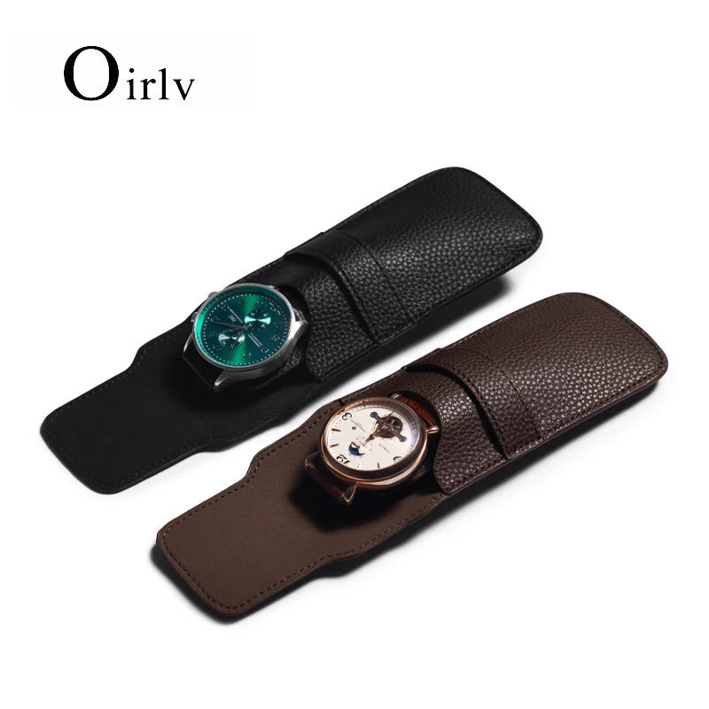 

Oirlv новые черные и коричневые Сумки из искусственной кожи для хранения часов сумка-Органайзер для ювелирных изделий дорожная сумка для часо...