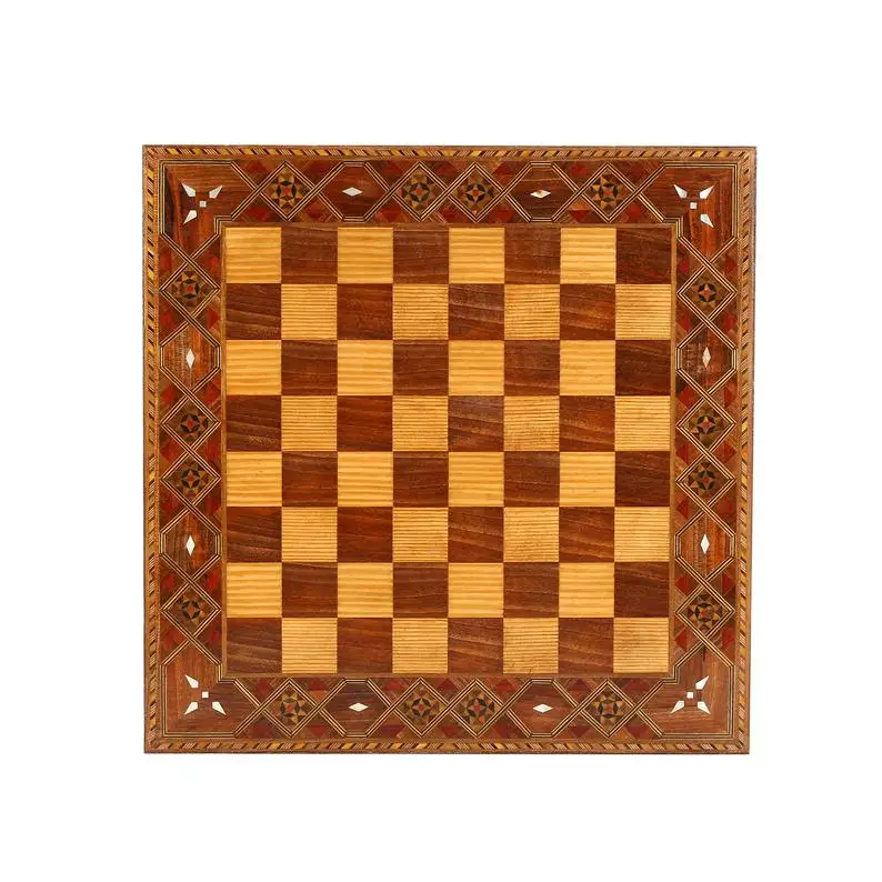 Boxwood Staunton Chess Set for handmade Pieces and Natural Solid Wooden Chessboard with Original Pearl Around Board King 9cm | Спорт и