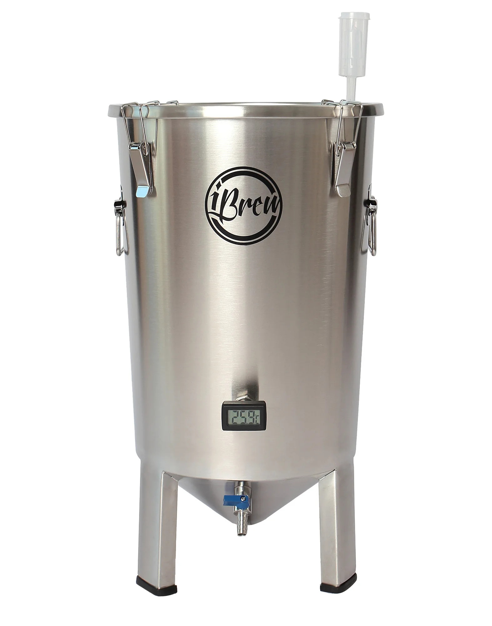 Ферментер конический стальной ЦКТ iBrew 30 л без крана для слива осадка домашнего