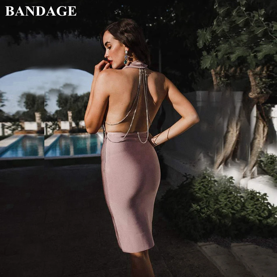 Бандажное роскошное летнее женское платье со стразами черное телесное с