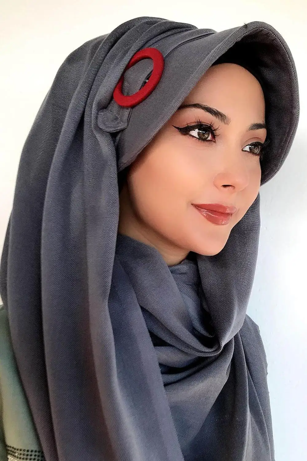 

Yeni Moda Hijab Kadn Mslman Barts slami Trban 2020 Fular Earp Krmz Renkli Tokal Fme Renkli Hazr apka al