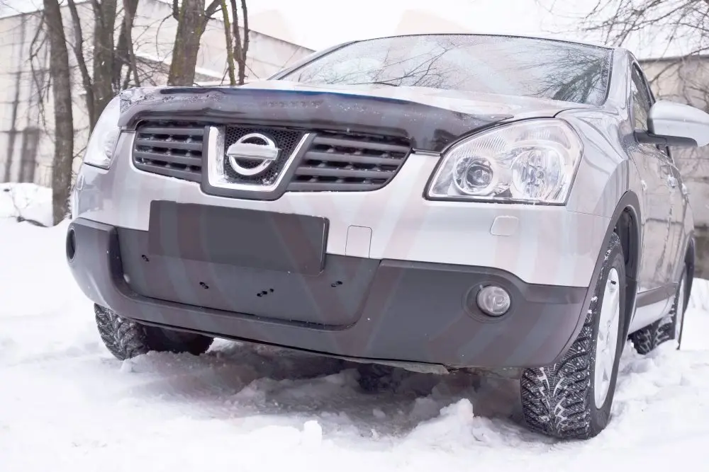 Зимняя заглушка решетки переднего бампера для Nissan Qashqai 2006 ~ 2010 автомобильные
