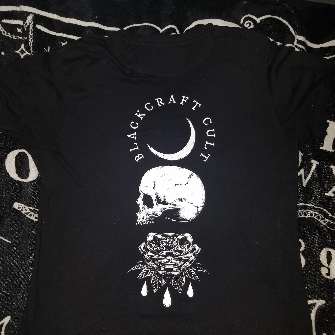 Женская футболка из 100% хлопка с принтом в готическом стиле