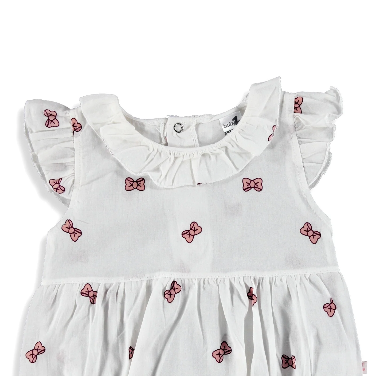 Ebebek BabyZ/короткий комбинезон с бантом и принтом для маленьких девочек |