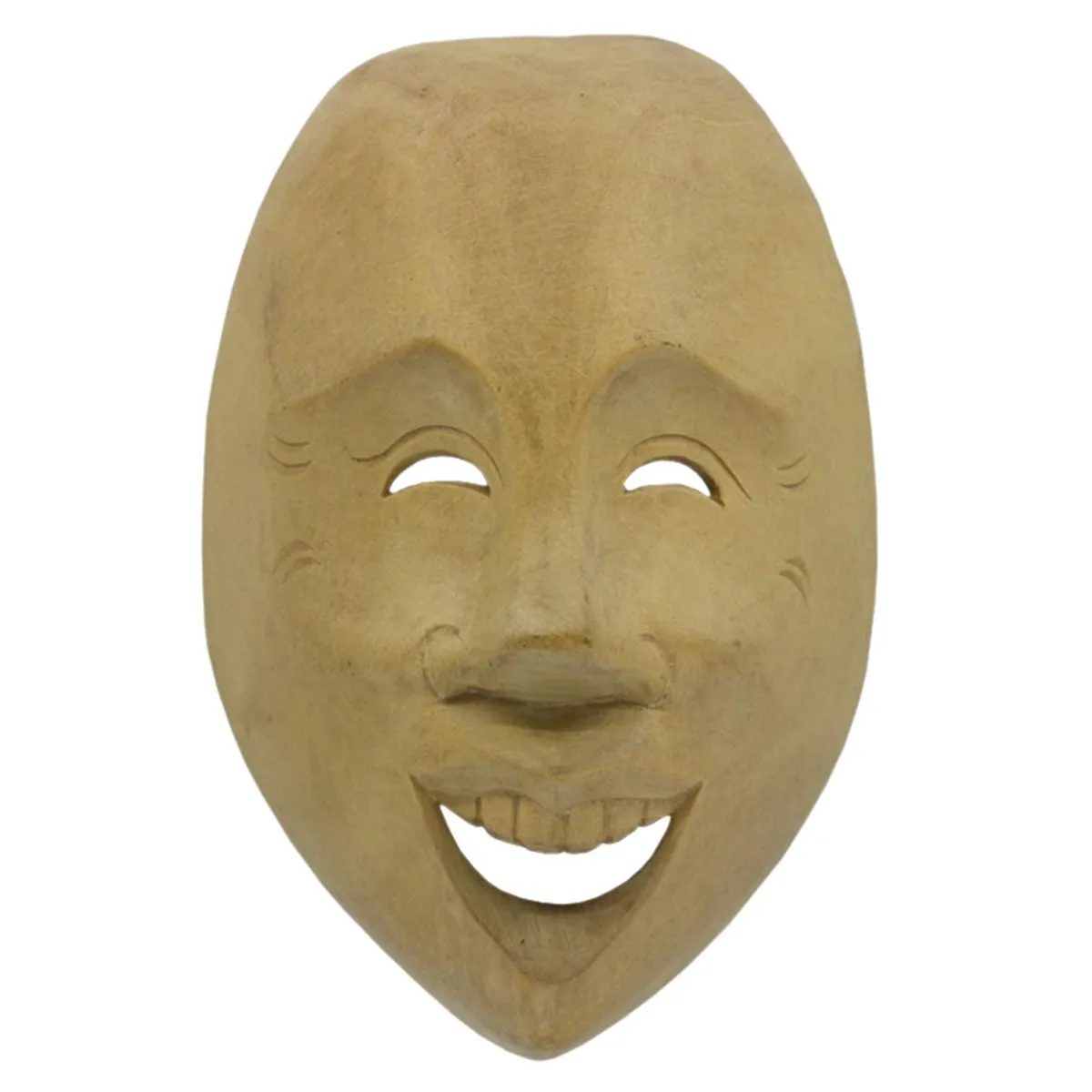 Деревянная маска улыбающегося театра для украшения стен качественные поделки