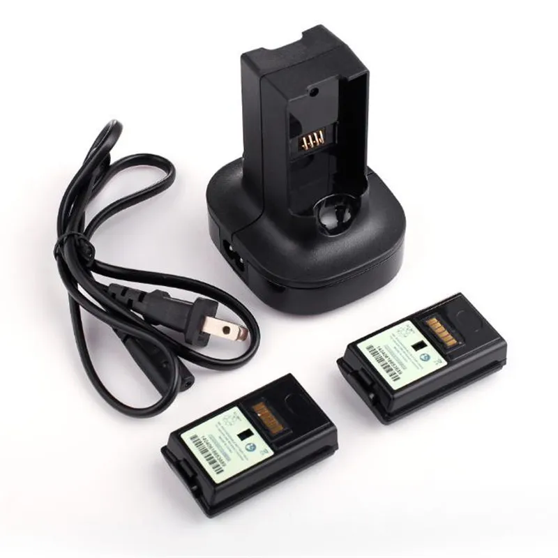 Большой зазор 2 шт х 4800 мАч аккумулятор + 1 Зарядная база для Xbox 360 контроллер