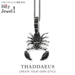Цепочка с плетением скорпиона, ожерелье из стерлингового серебра 925 пробы, модные ювелирные изделия в европейском стиле, Rebel Bijoux, подарок для мужчин и женщин, друзей