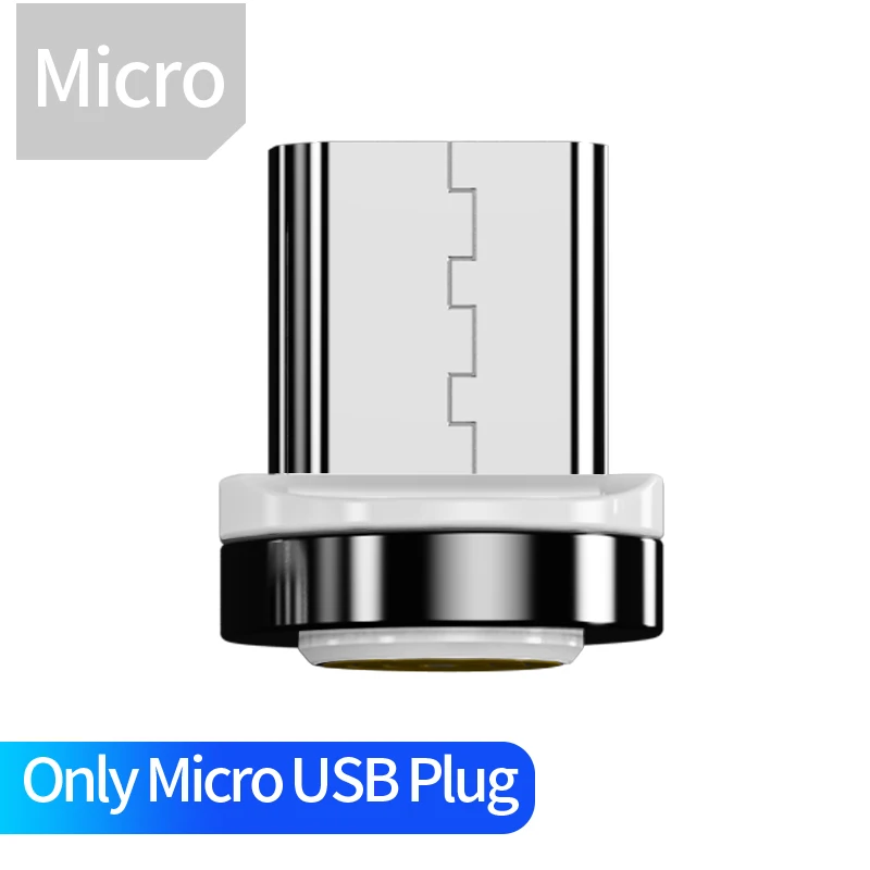 For Micro plug Udyr Магнитный кабель Micro usb type C зарядный кабель для samsung iPhone 7 6 зарядное устройство быстрый Магнитный кабель USB C Шнур адаптер для проводов - Цвет: For Micro plug