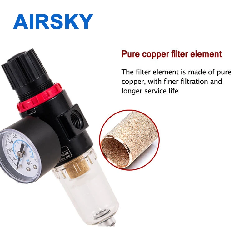 AFR2000 1/4 Регулятор Фильтра для пневматического воздушного компрессора масло