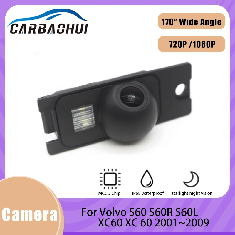 

Car Rearview Backup Camera Vehicle Backup License Plate Cameras LED Night Vision For Volvo S60 S60R S60L XC60 XC 60 2001~2009