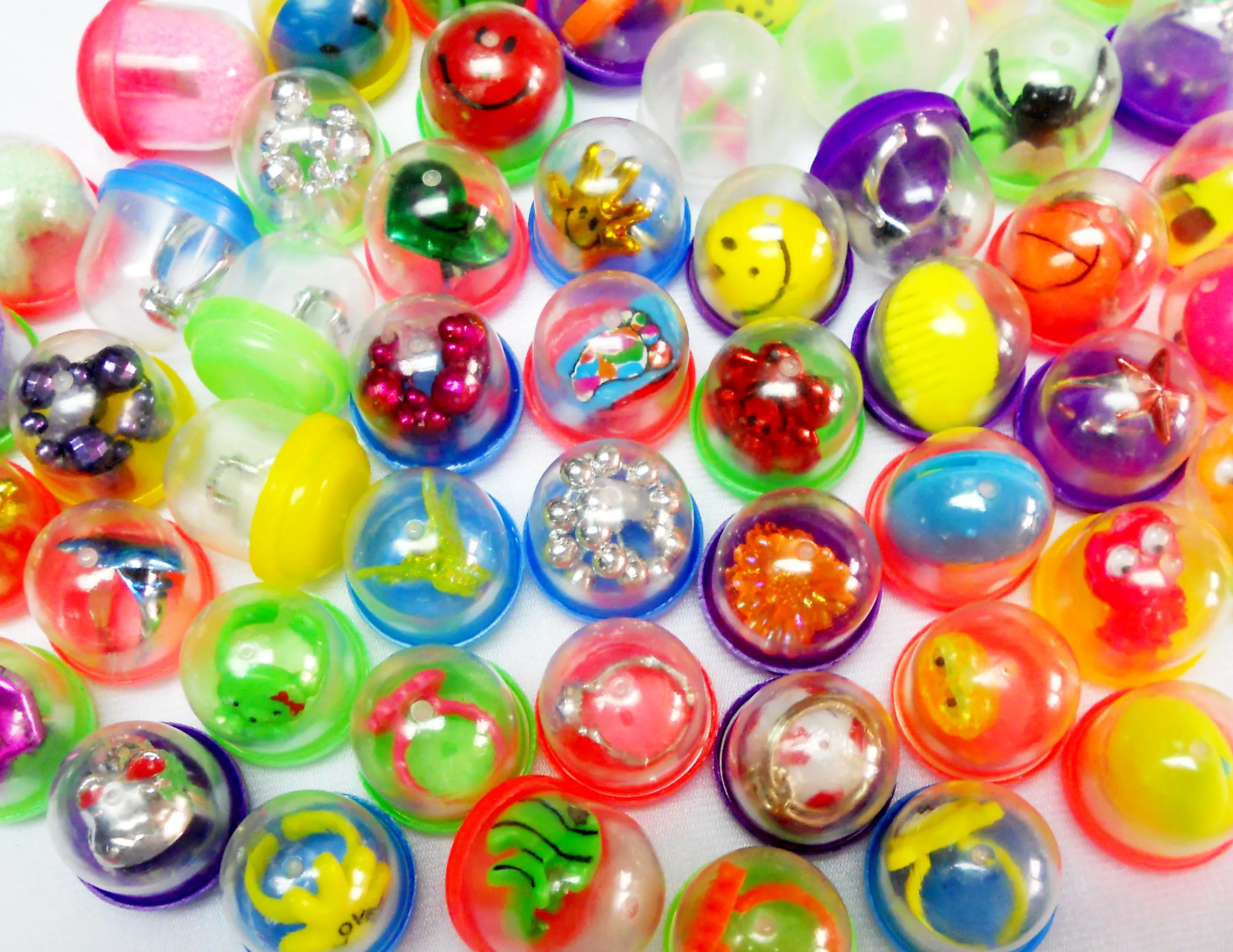 

100 pc 1" Toys Filled Capsules Vending Mix Prizes toys Pinata Colorful Child Kids Gift Christmas birthday party favor Carnival