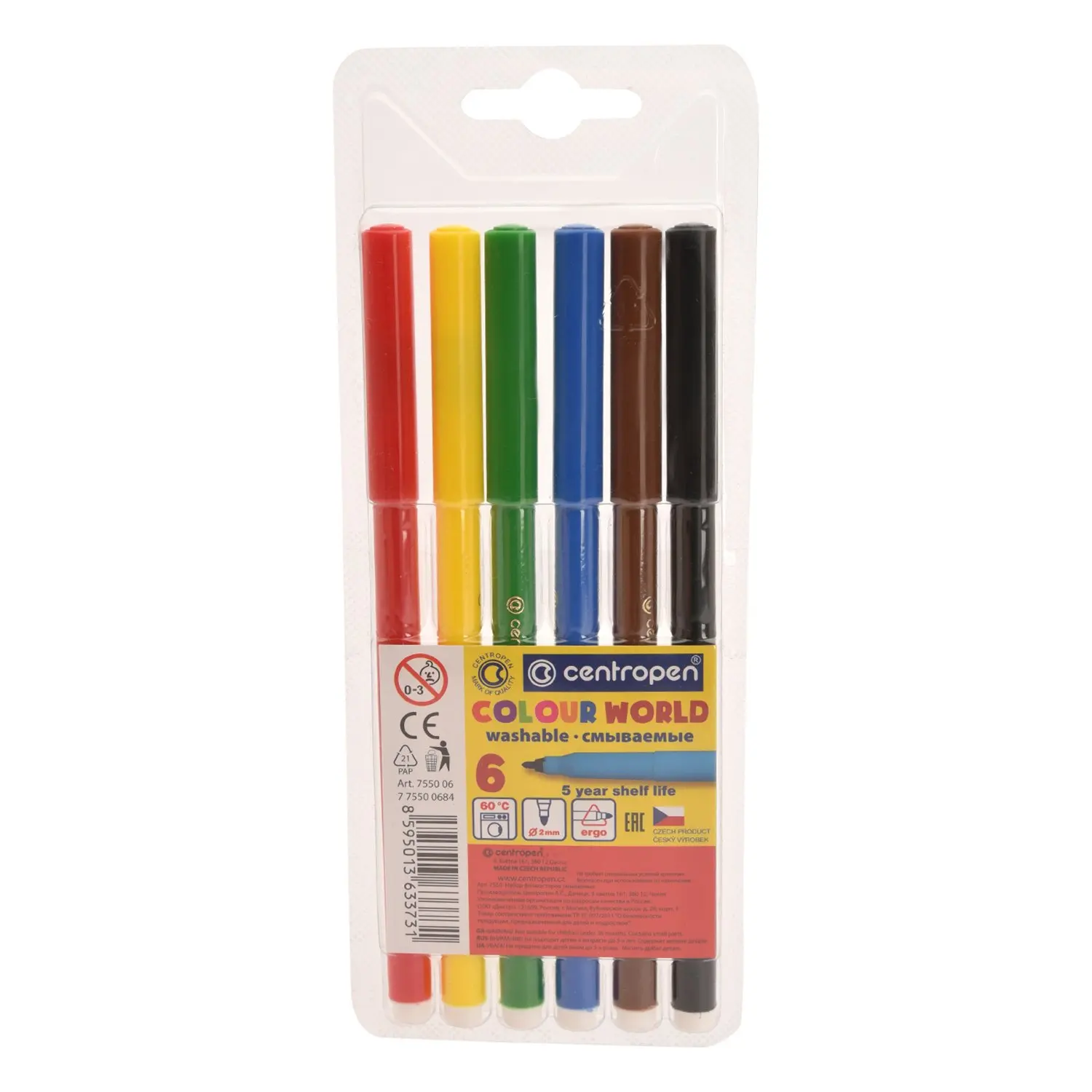 Фломастеры Centropen Colour World 6цв|Маркеры-краски| |