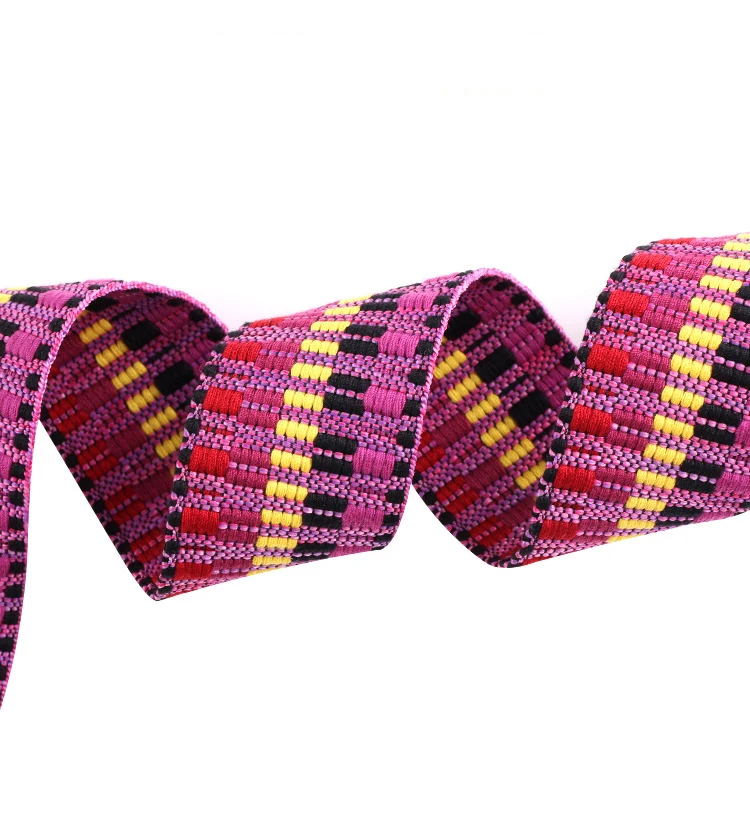 Новый гитарный ремешок в этническом стиле утолщенный Радужный хлопок бас