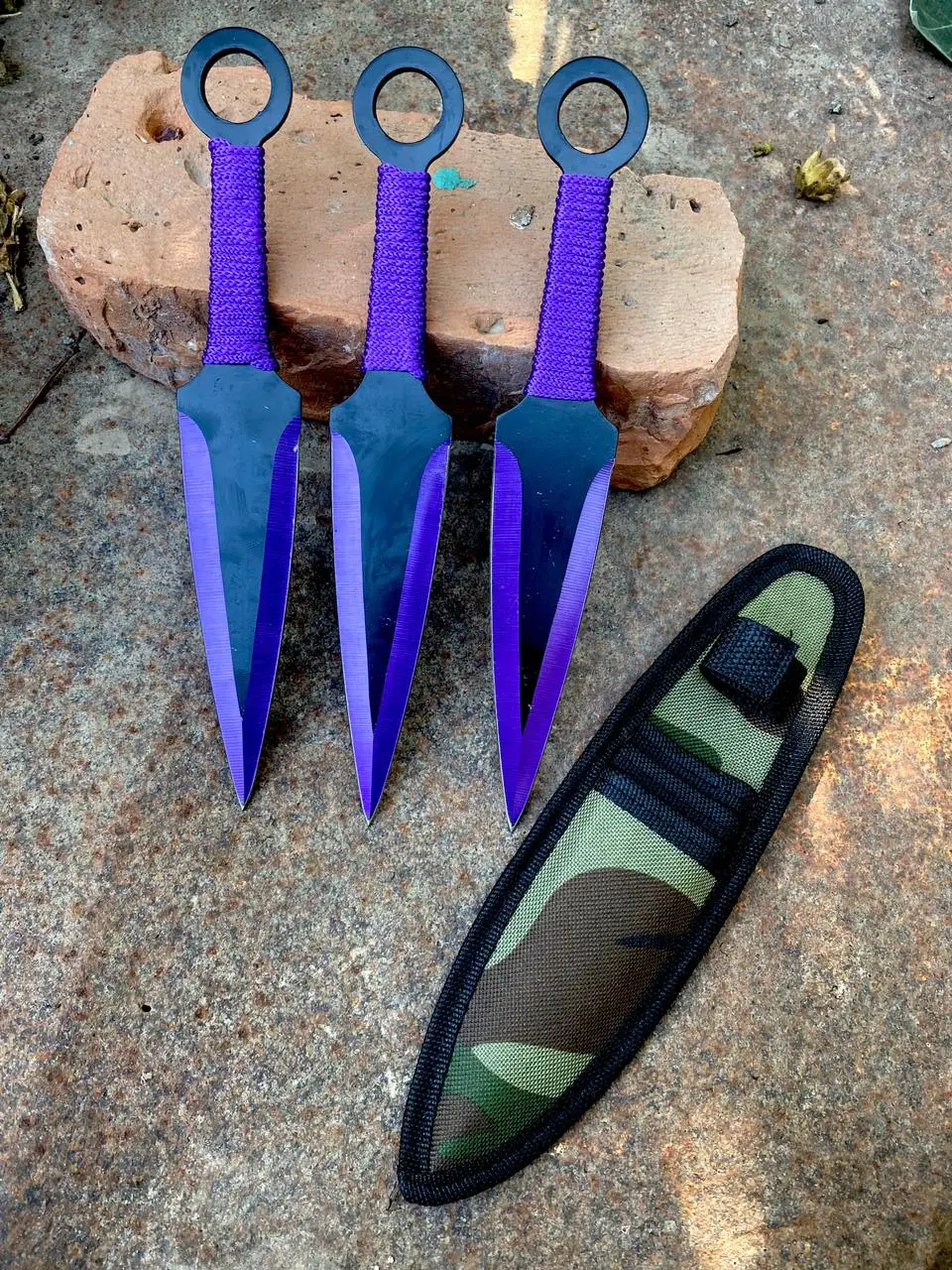 Метательные ножи Кунай 3 шт в комплекте чехле |