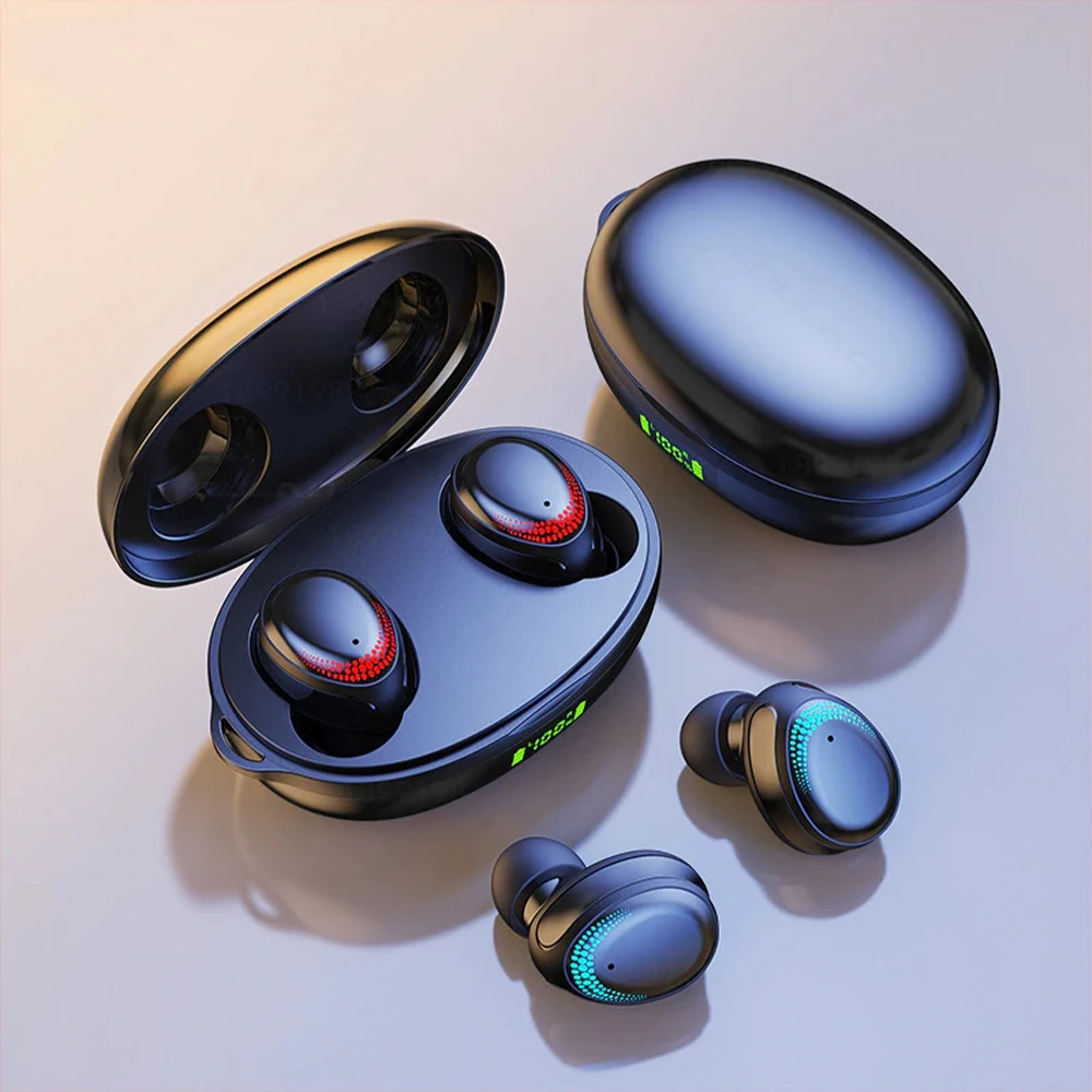 

Wireless Bluetooth-compatible 5.0 Earphones LED Display Headphones Stereo Touch control Sports in-ear Headset With Microphone