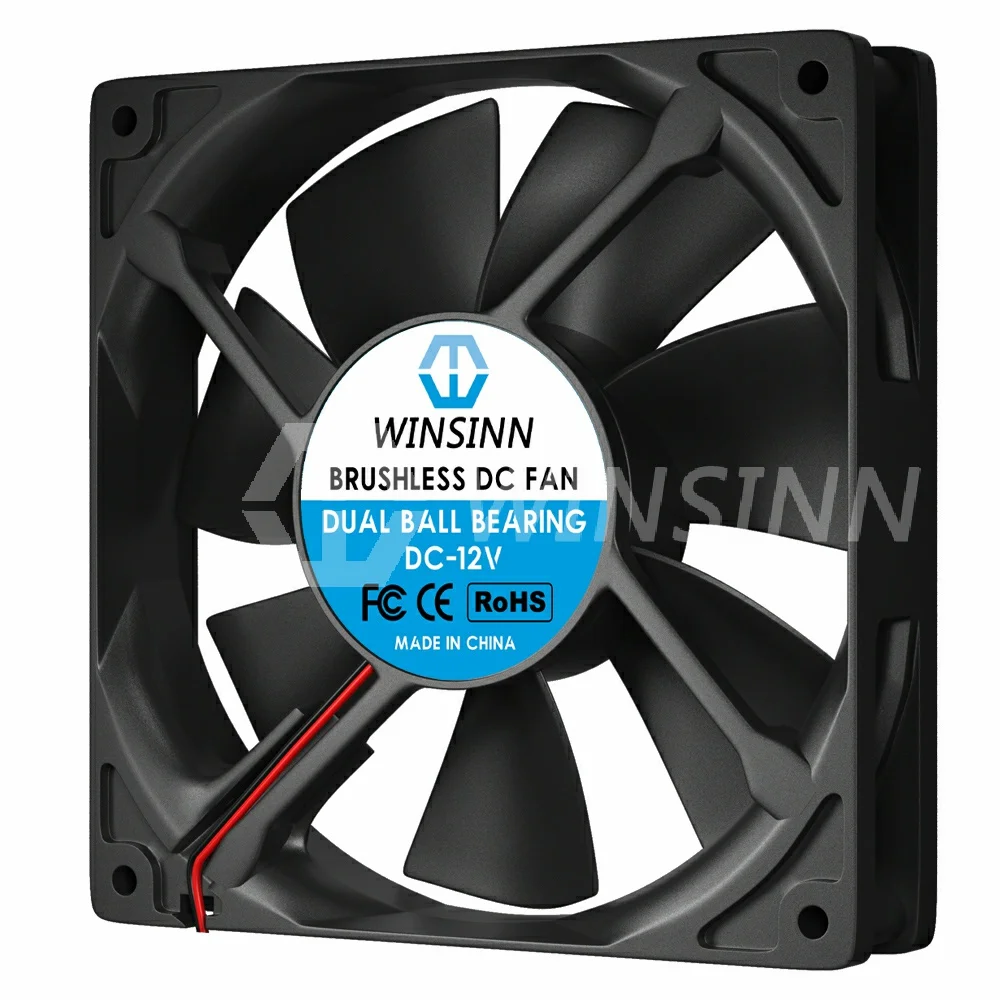 WINSINN 120mm Fan DC 5V 12V 24V 12025 Sleeve / Dual Ball Bearing Brushless Cooling 120x25mm 2PIN |