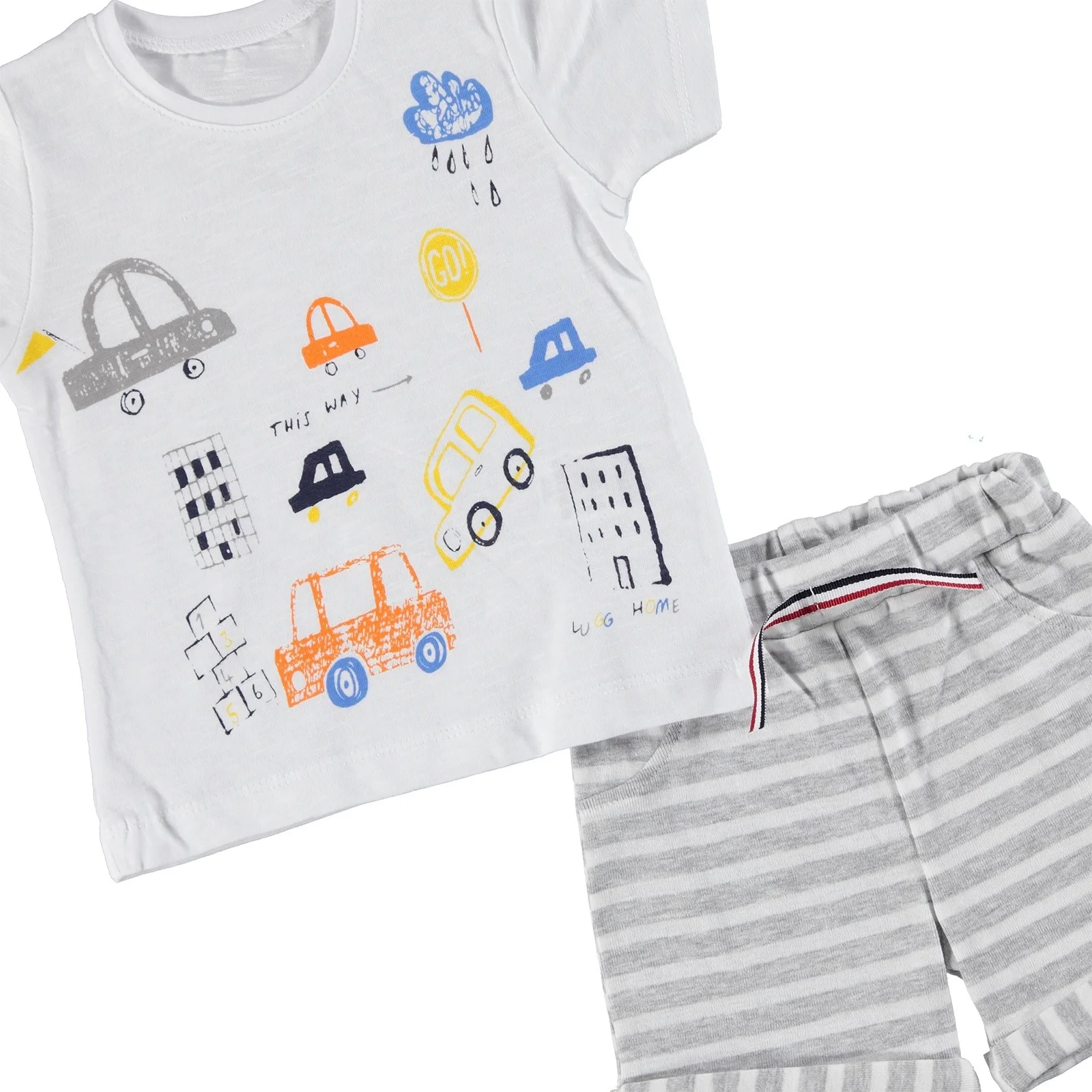 Ebebek Luggi/комплект с футболкой и шортами для маленьких мальчиков| |