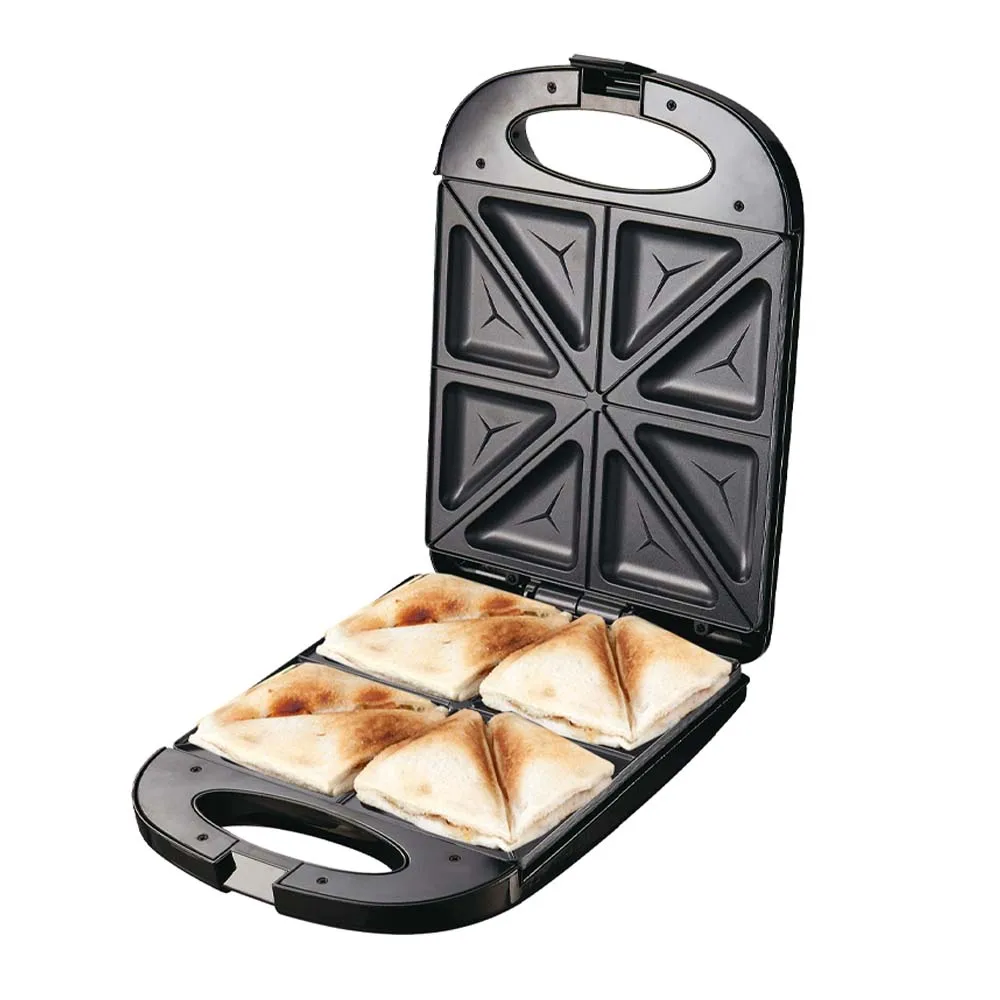 Sandwichera 4 ломтика 1200 Вт быстрый калибр антипригарный лоток светильник | Бытовая