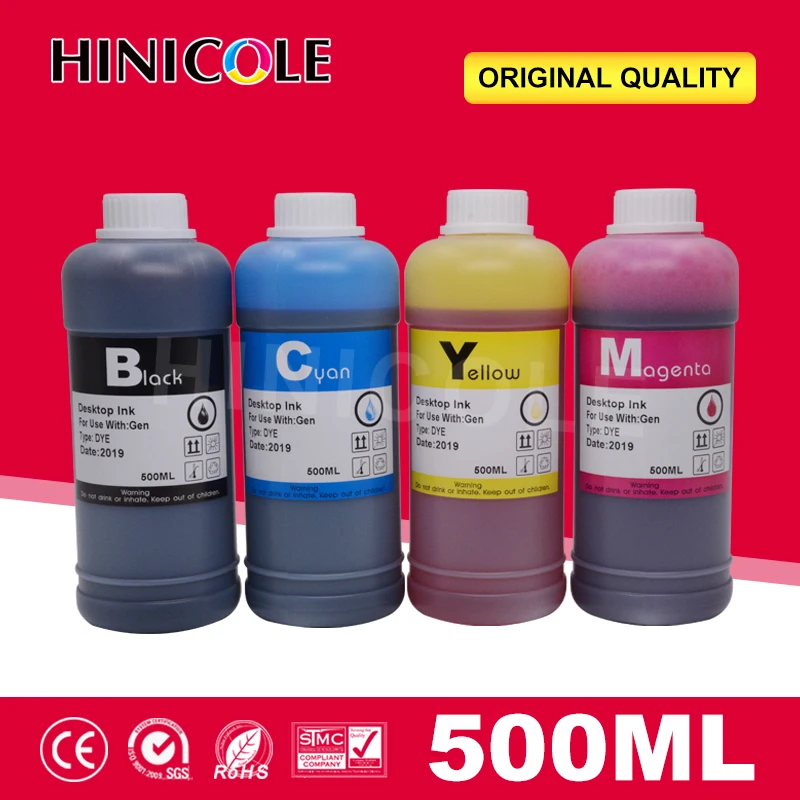 Чернильные чернила для принтера Hinicole 500 мл набор чернил заправки бутылок Canon Epson HP