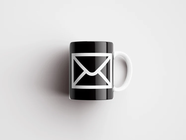 Mug &quotmail message e-mail" 320 ml. White | Mugs
