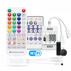 DC 5V 12V 24V светодиодный SPI Control ler WS2811 WS2812B, адресный пиксельный мини-контроллер Wi-Fi Magic Home APP, управление телефоном, диммер 5050