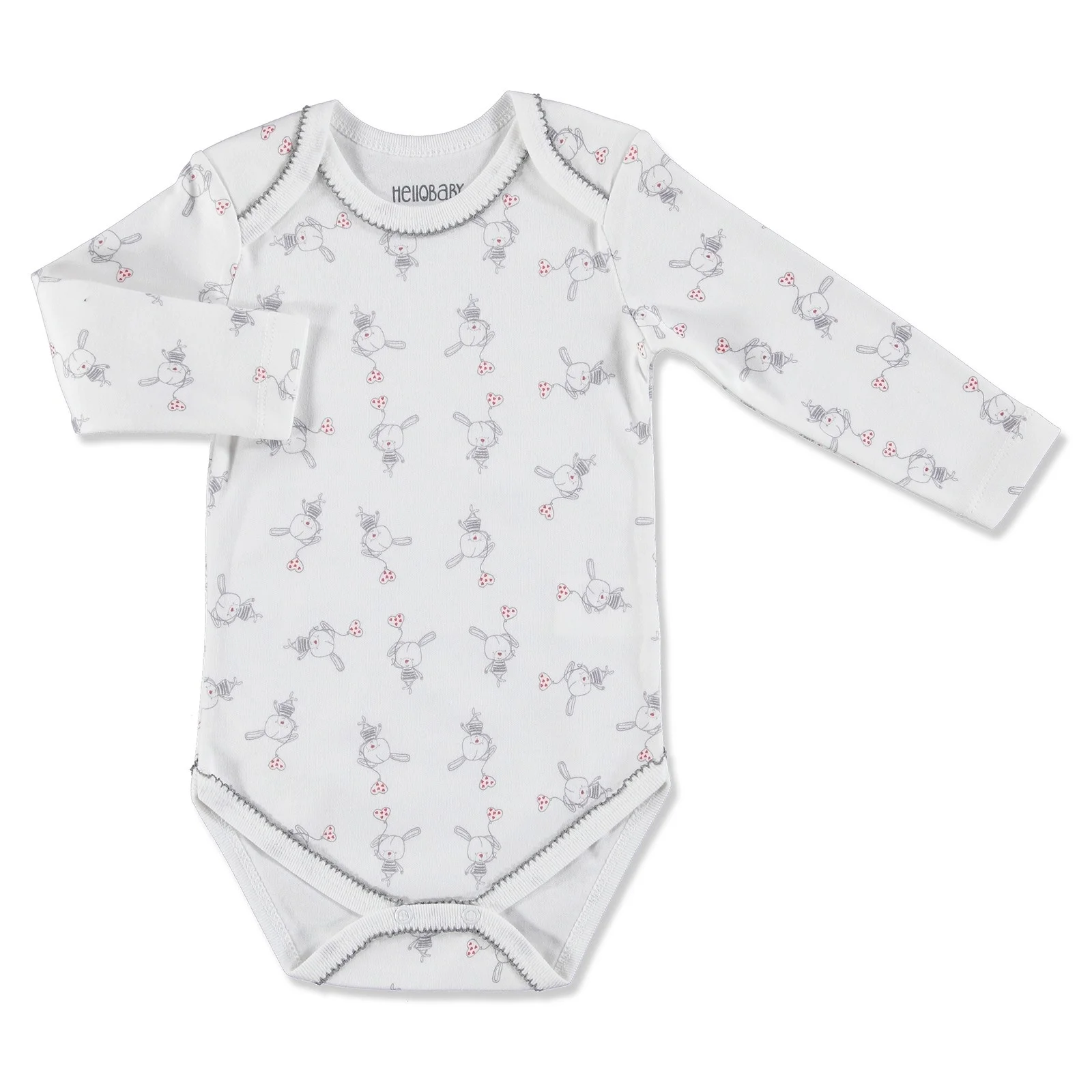 Ebebek HelloBaby/боди с длинными рукавами и воротником в виде кролика для малышей| |