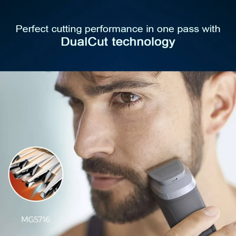 Мужская бритва для лица и тела PHILIPS электробритва технология DualCut 9 гребней