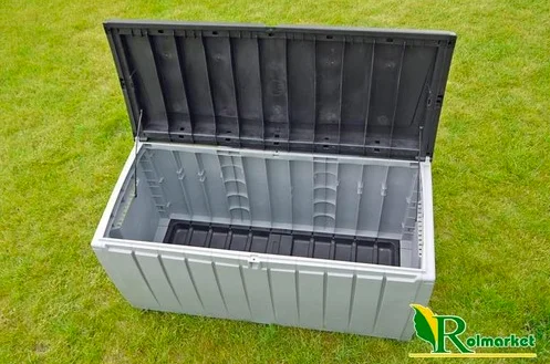 

Decotex Keter Novel Garden Storage Chest 340 L Plastic Chest Black Gray