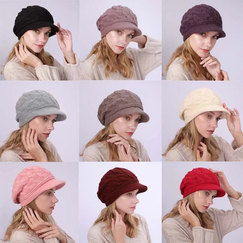 Женская зимняя шапка крупной вязки|wool knitted beanies|knitted beaniebeanie beret |