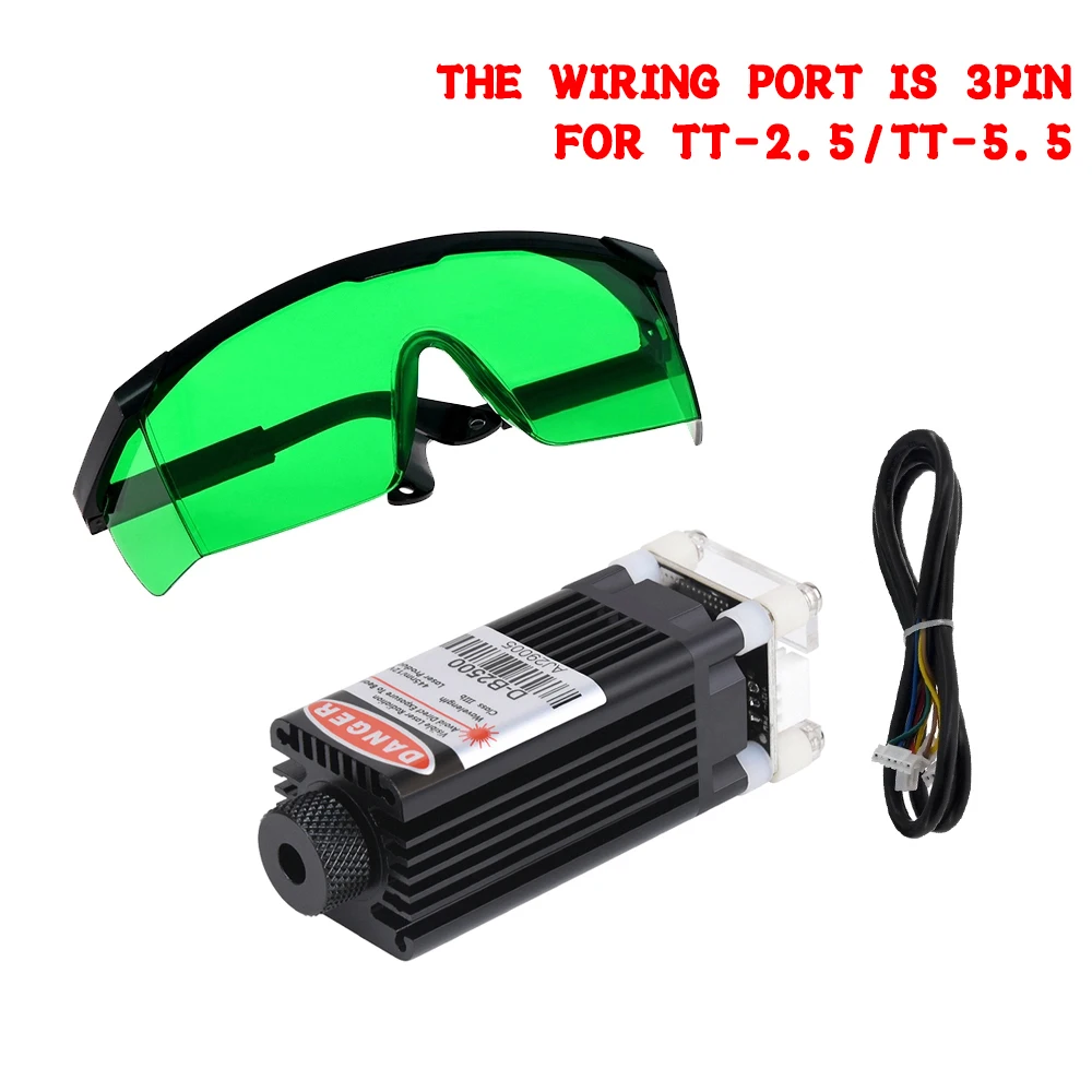 

TWOTREES 450nm Blue Light TTL Laser Head Module 7500mW/20W for TT-2.5/TT-5.5 CNC Laser Engraving Machine Wood Cutting Tool