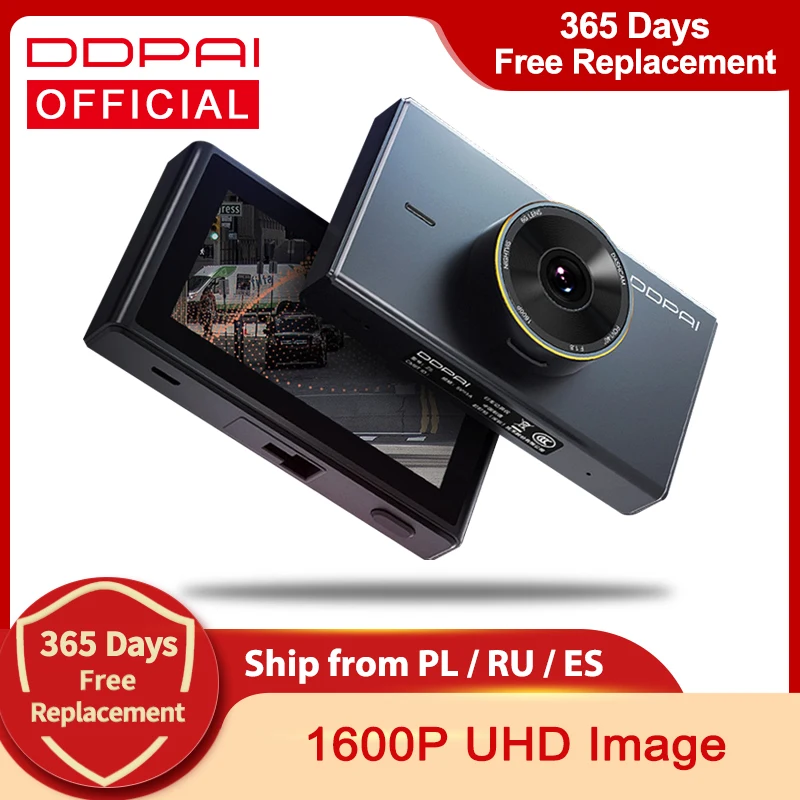 DDPAI Dash Cam Mola Z5 Автомобильный видеорегистратор Камера 1600P HD сенсорный экран ADAS Drive