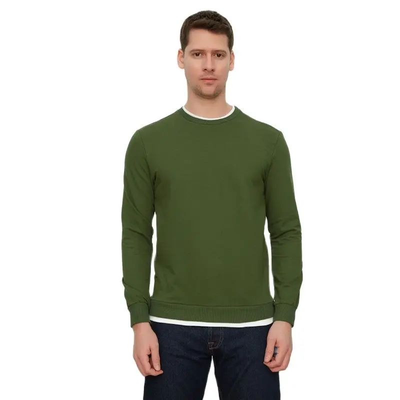 

Khaki Men's Basic Regular Fit Sweatshirt 2022 Fashion Spring Summer Autumn Winter Creation Top Selling Models Tsirt Pullover
