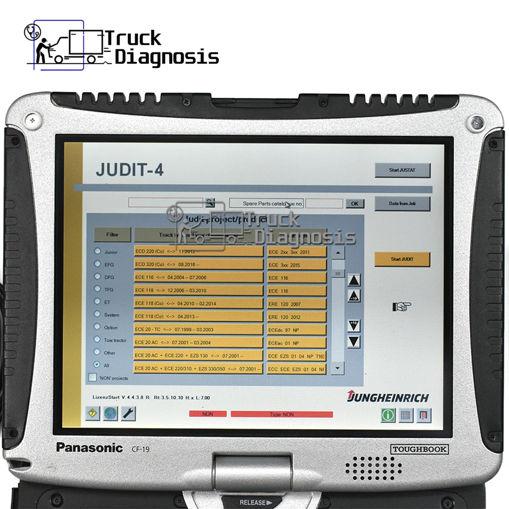 Ноутбук CF19 + диагностический комплект Judit Incado для диагностики JUDIT 4 Jungheinrich incado с
