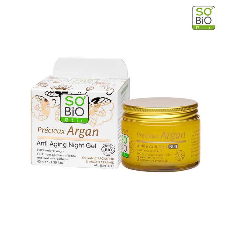 SO’BIO etic этик Ночной гель масло для лица &quotАНТИ ЭЙДЖ&quot &quotДРАГОЦЕННАЯ АРГАНА&quot 40