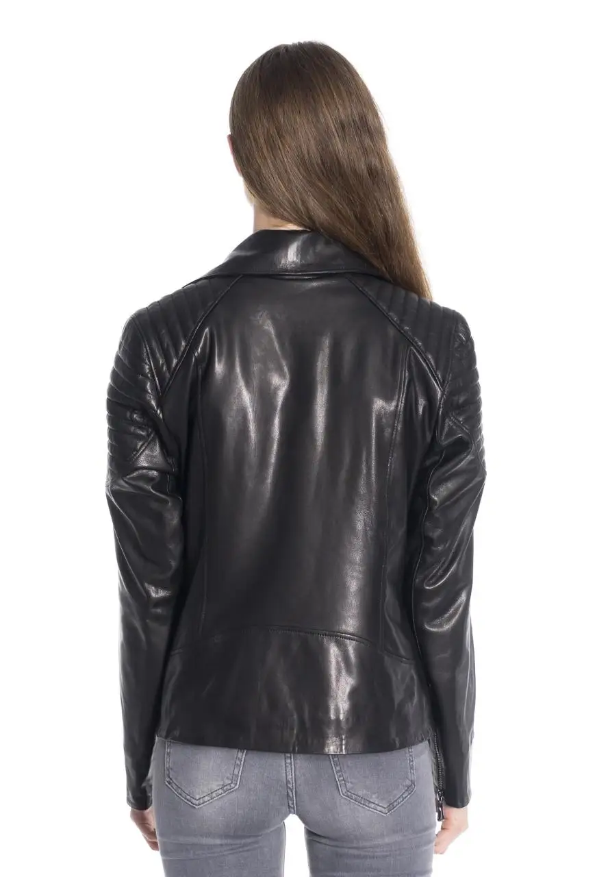 Women Leather Jacket Genuine Real Leather Jacket leather Coat lambskin coat Female Jacket Genuine Leather Women's Black Coat