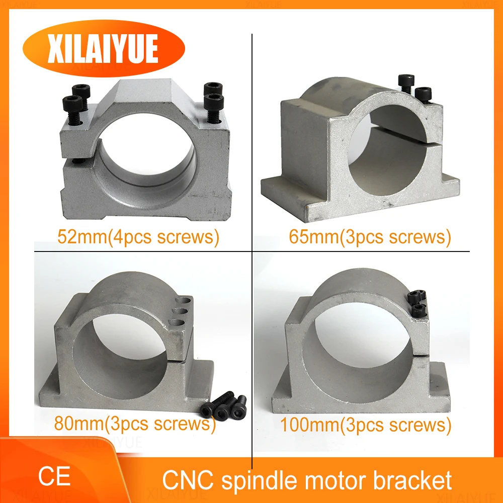 

52mm / 65mm /80mm / 100mm diameter Spindle motor cast aluminium bracket for CNC engraving milling machine spindle