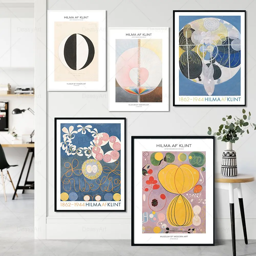 

Hilma Af Klint Abstract Line Art Boho Chic Wall Art Canvas Painting Nordic Posters And Prints Wall Picture For Living Room Decor