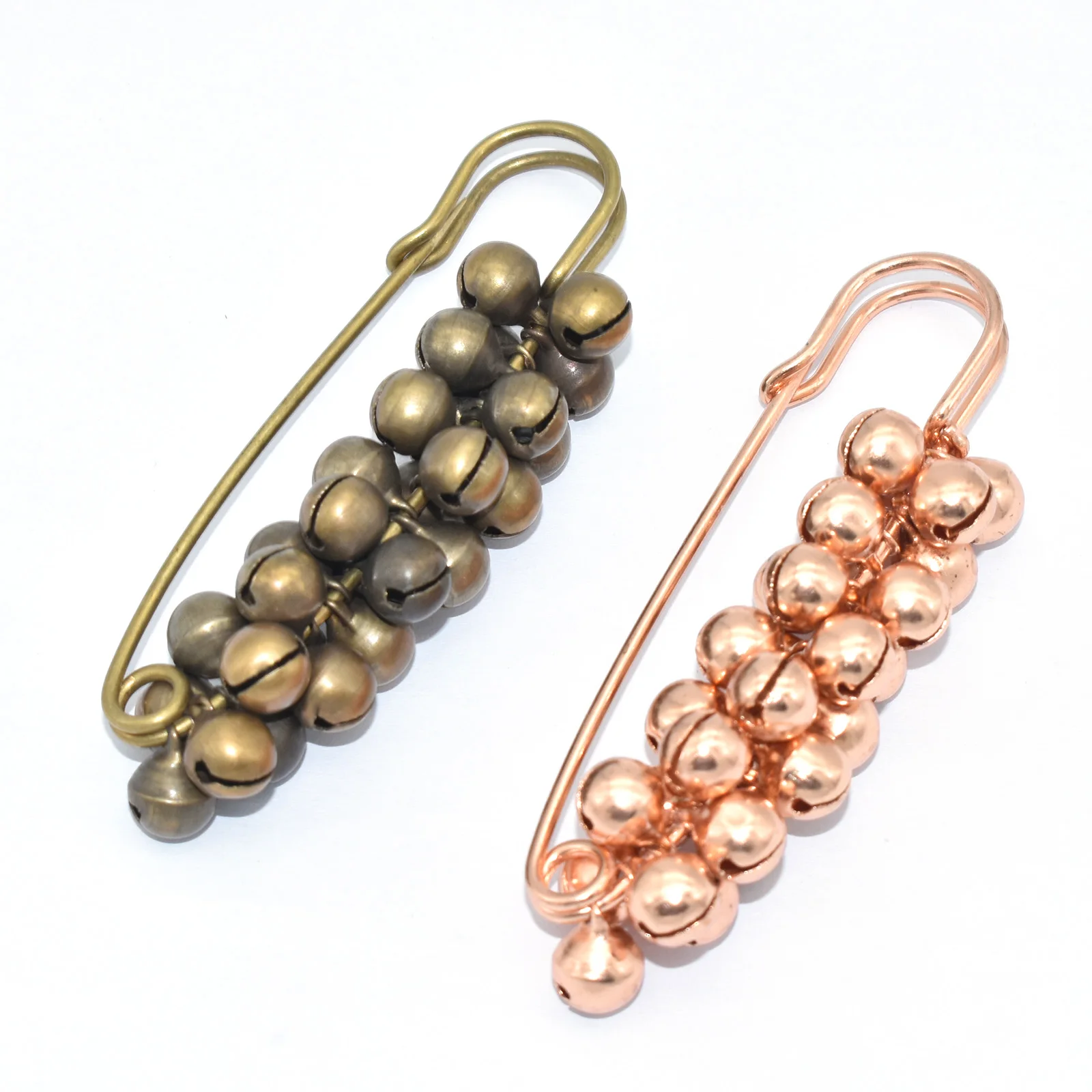 

Premium Safety Pins with Attached Jingle Bells Beautiful Practical Brooch Sewing Safety Pins for Shirt Blanket Shawl Decorative