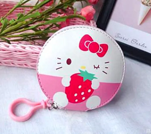 Hello kitty мультфильм pu кожа Монета Сумка Кошелек держатель для наушников ключ сумка XK-0862 - Цвет: 2