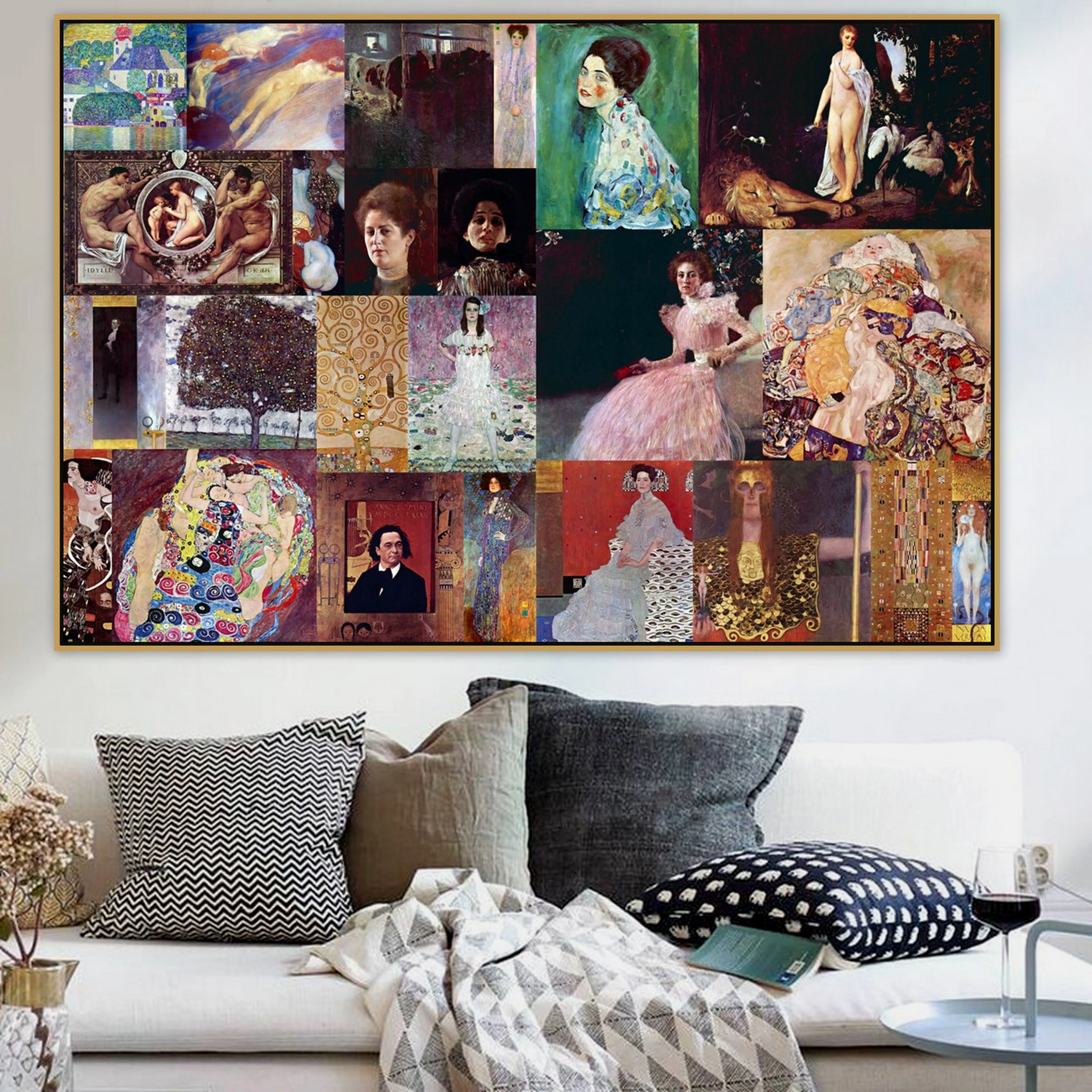 Старая известная художница Gustav Klimt Eugenia Primavesi холст живопись фото коллаж печать